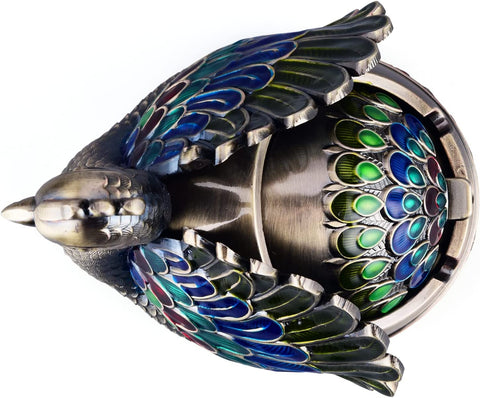 Image of Peacock Ashtrays with lid (Copper)