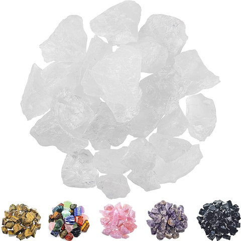 Image of FORBY 1 Lb Bulk Assorted Stones Rough Stones - Large 1" Natural Raw Stones Crystal for Tumbling, Cabbing, Fountain Rocks, Decoration,Polishing, Wire Wrapping, Wicca & Reiki Crystal Healing