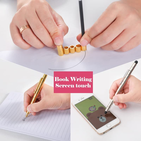 Image of YAGIS-S Toy Pen, Decompression Magnetic Metal Pen, Multifunctional Deformable Magnet Writing Pen, Eliminate Pressure Fidget Toy Gift for Kids or Friends