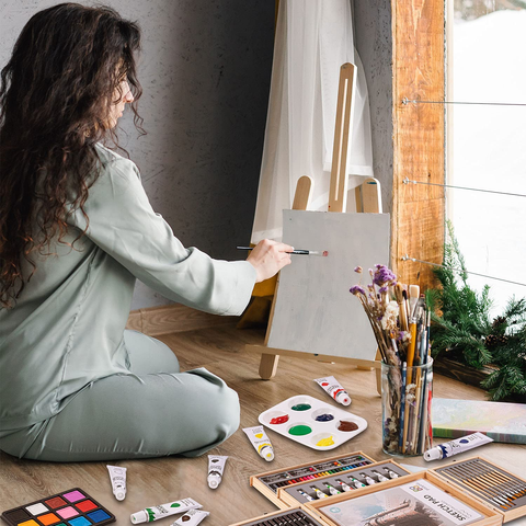 Image of Art Supplies, 84 Piece Deluxe Art Set, Painting Supplies for Painting & Drawing, Professional Art Kits for Adults, Teens and Kids/Gifts for Girls