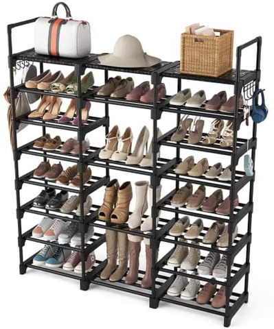 Image of Shoe Rack Shoe Organizer 8 Tiers Shoe Rack for Entryway Holds 36-42 Pairs Shoe and Boots
