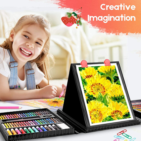 Image of Caliart 238 Pack Art Set, Deluxe Art Supplies Painting Coloring Set Craft Kids' Drawing Kits, Portable Art Case Gift for Adults Artists Beginners Girls Boys Kids 5-9-12, with Oil Pastel, Crayon Etc