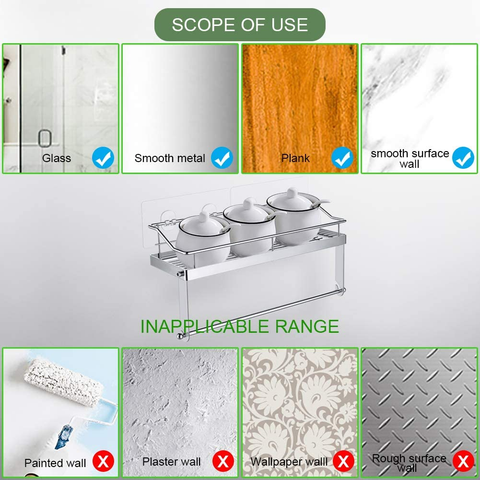 Image of Wall Mounted Paper Towel Roll Rack Basket for Kitchen, Shower Bathroom Stainless Steel