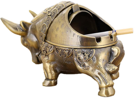 Decorative Ashtray Ornament for Indoor and Outdoor Use (Bull)