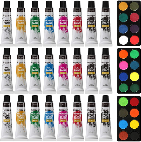 Image of MEEDEN 215-Piece Mega Wooden Box Art Set, Deluxe Painting & Drawing Kit with All Paint Supplies for Kids, Beginners and Adults