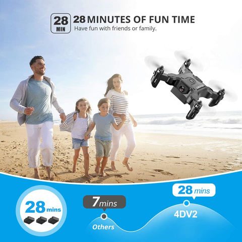 Image of Foldable Mini Drone for Kids,V2 Nano Pocket RC Quadcopter for Beginners Toys Gift,With 3 Batteries,Altitude Hold, Headless Mode,3D Flips, One Key Return,3 Speed Modes,Easy Fly