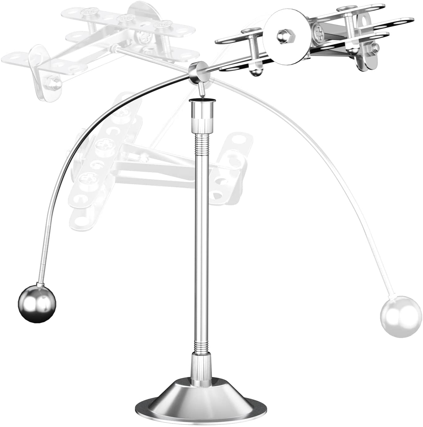 EKVILI Steel Balance Toy, Balanced Airplane, Decompressive Physics Toy, Office/Room/Desk Decor EKV-04
