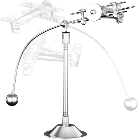 Image of EKVILI Steel Balance Toy, Balanced Airplane, Decompressive Physics Toy, Office/Room/Desk Decor EKV-04