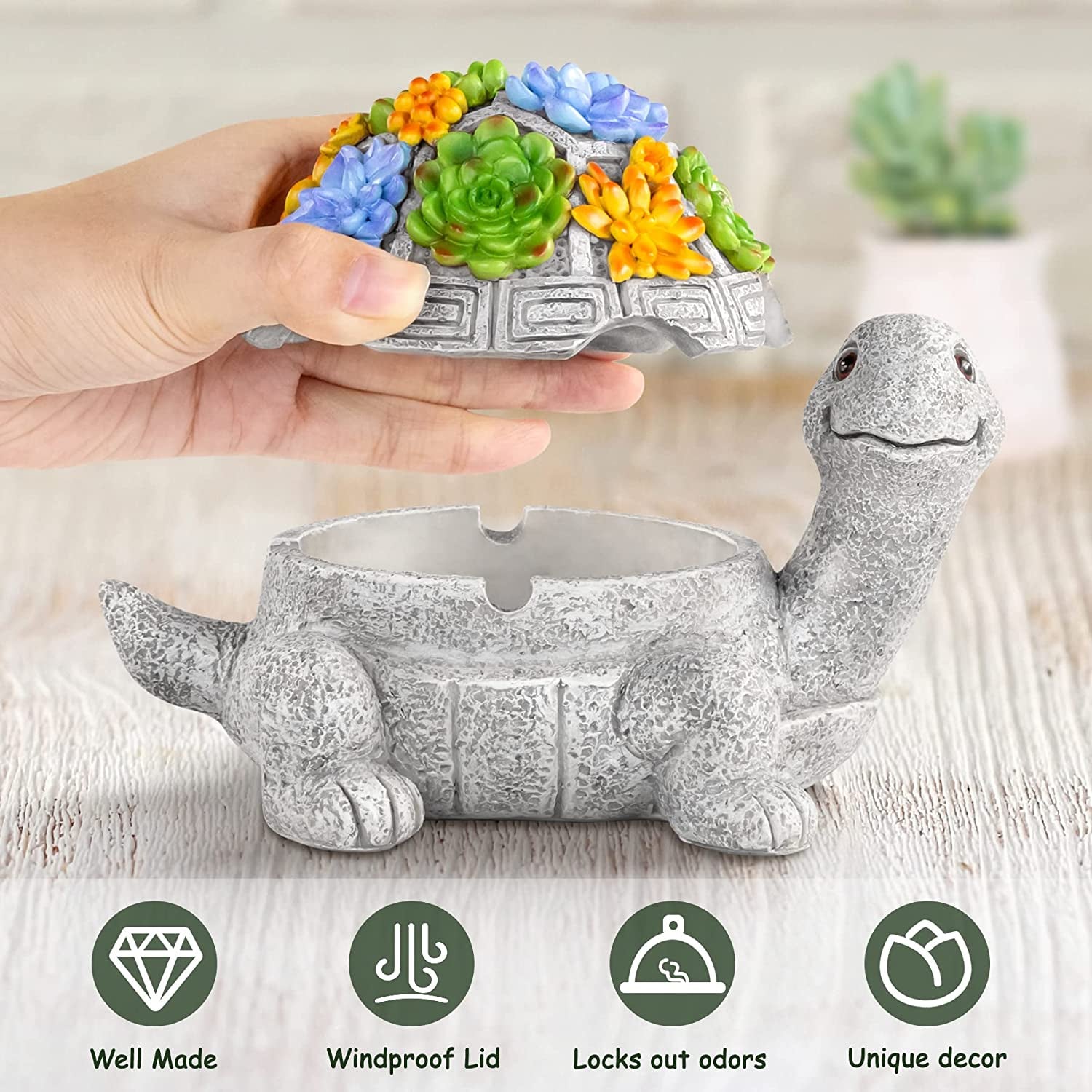 Ashtray with Cute Turtle