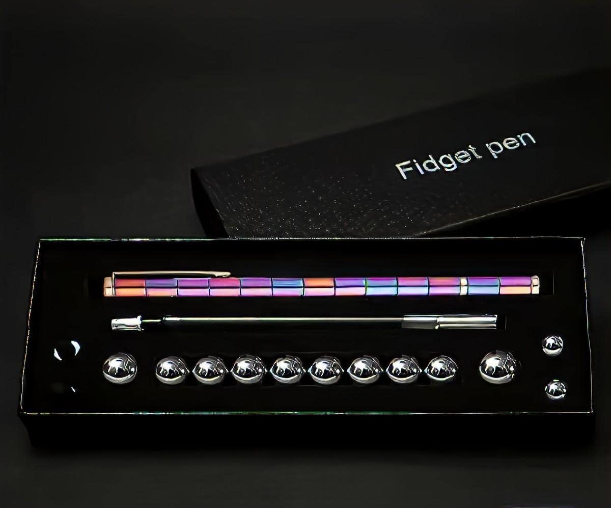 YAGIS-S Toy Pen, Decompression Magnetic Metal Pen, Multifunctional Deformable Magnet Writing Pen, Eliminate Pressure Fidget Toy Gift for Kids or Friends