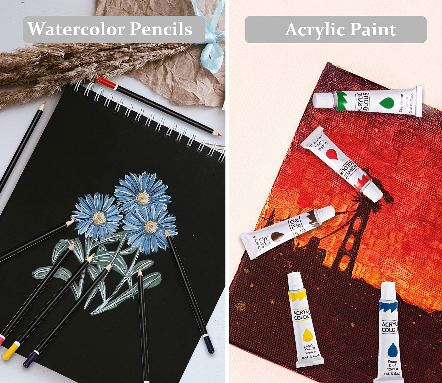 Art Supplies, 84 Piece Deluxe Art Set, Painting Supplies for Painting & Drawing, Professional Art Kits for Adults, Teens and Kids/Gifts for Girls