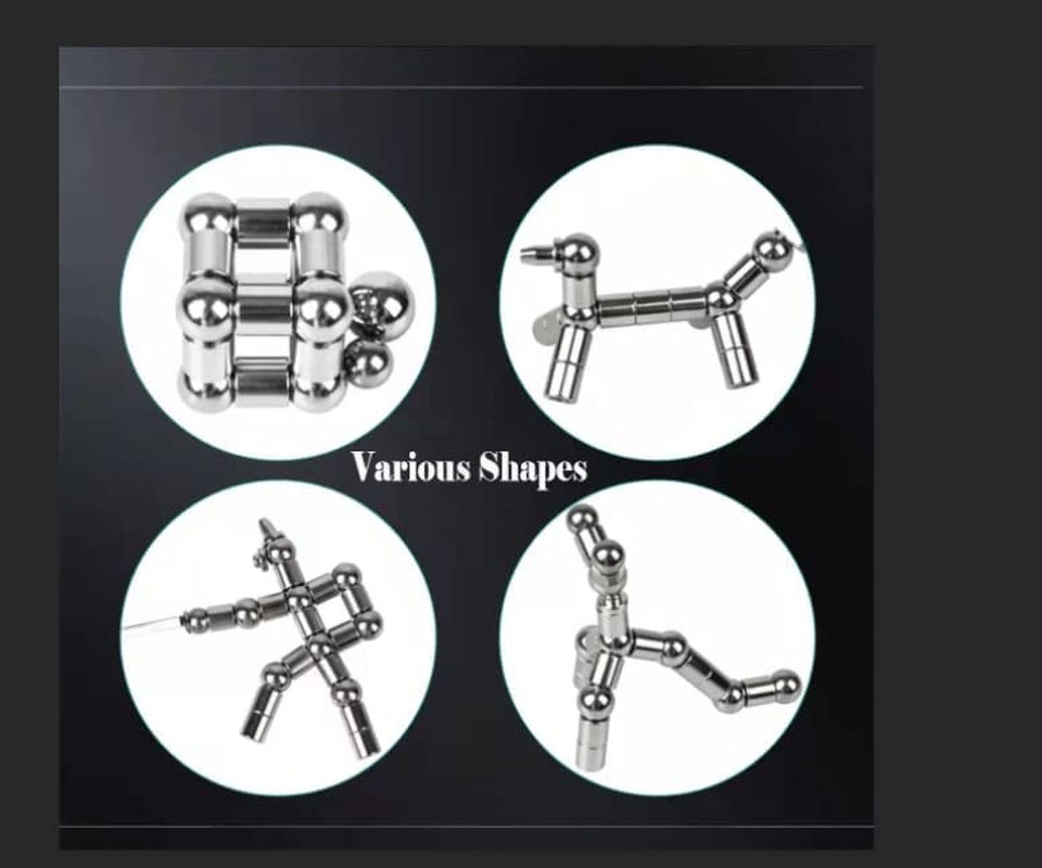 YAGIS-S Toy Pen, Decompression Magnetic Metal Pen, Multifunctional Deformable Magnet Writing Pen, Eliminate Pressure Fidget Toy Gift for Kids or Friends