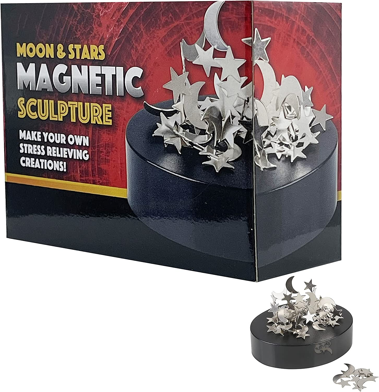 Magnetic Sculpture Building Blocks, Create Your Own Masterpiece, Development and Stress Relief, 3.5" Inch (Hex Nut)