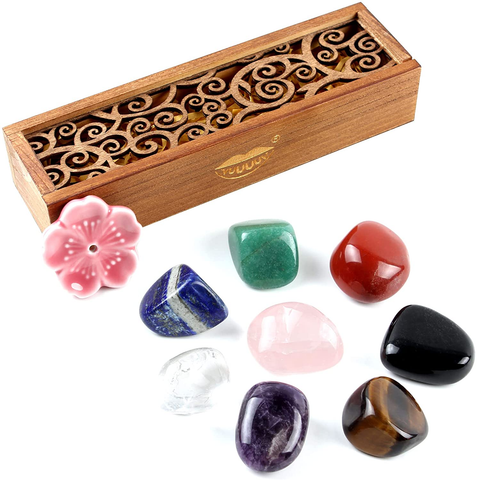 Image of Chakra Stones Set -Natural Rough Raw Stone Reiki Healing Crystals for Healing, Meditation, Chakra Balance or Ritual（ Rough*8 Pcs）
