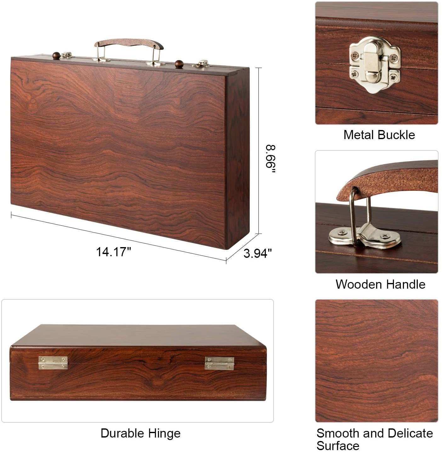 143 Piece Deluxe Art Set, Artist Drawing&Painting Set, Art Supplies with Wooden Case, Professional Art Kit for Kids, Teens and Adults