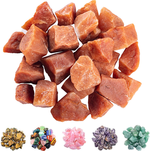 FORBY 1 Lb Bulk Assorted Stones Rough Stones - Large 1" Natural Raw Stones Crystal for Tumbling, Cabbing, Fountain Rocks, Decoration,Polishing, Wire Wrapping, Wicca & Reiki Crystal Healing