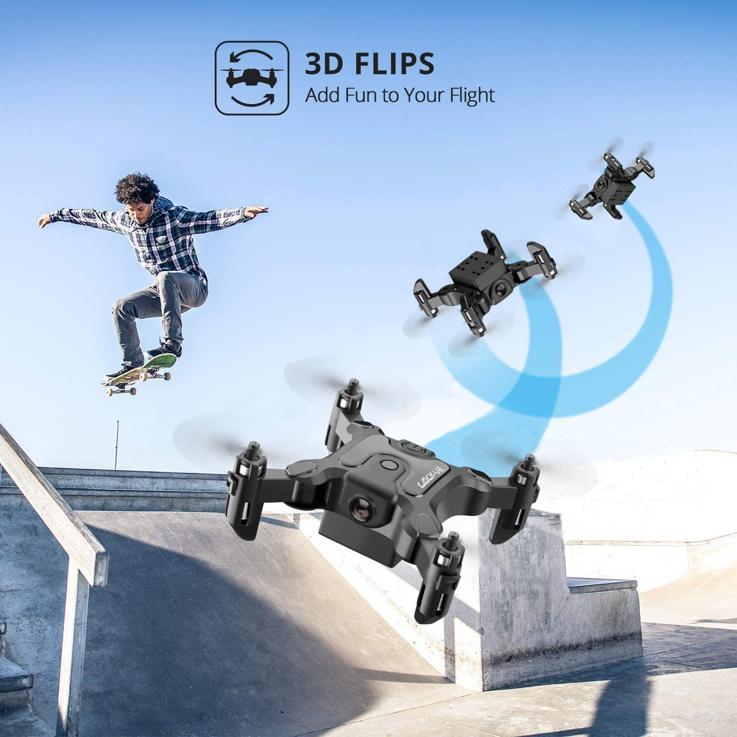Foldable Mini Drone for Kids,V2 Nano Pocket RC Quadcopter for Beginners Toys Gift,With 3 Batteries,Altitude Hold, Headless Mode,3D Flips, One Key Return,3 Speed Modes,Easy Fly