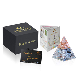 New Inspirational Orgonite Pyramid for Success | Rainbow Moonstone Orgone Pyramid for Anti-Stress - Calmness – Growth – Strength – Healing Crystal Gemstone Pyramid