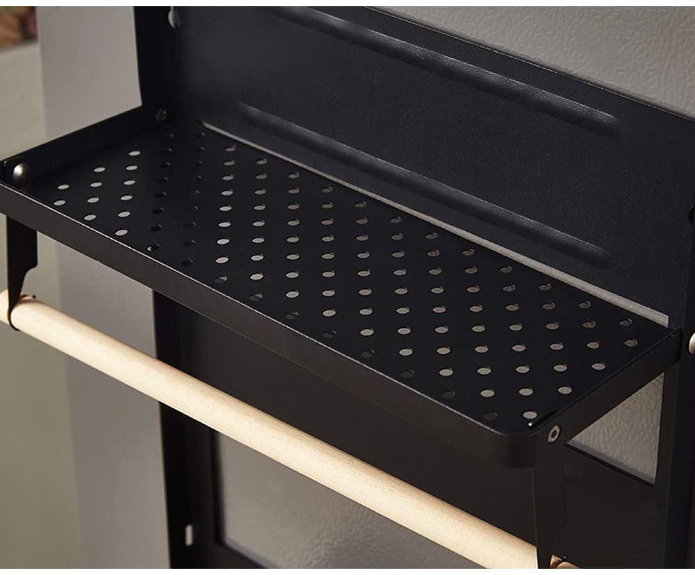 Foldable Magnetic Fridge Spice Rack - Black