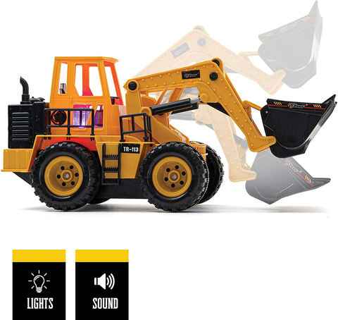 Image of Front Loader, Electric RC Remote Control Construction Tractor with Lights & Sounds