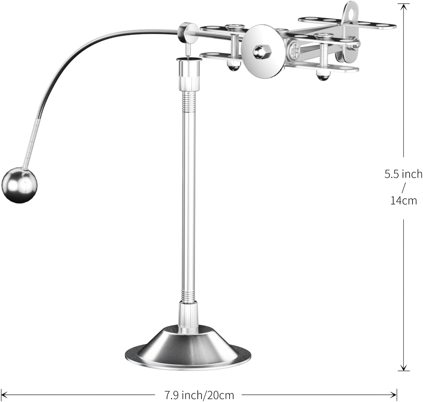 EKVILI Steel Balance Toy, Balanced Airplane, Decompressive Physics Toy, Office/Room/Desk Decor EKV-04