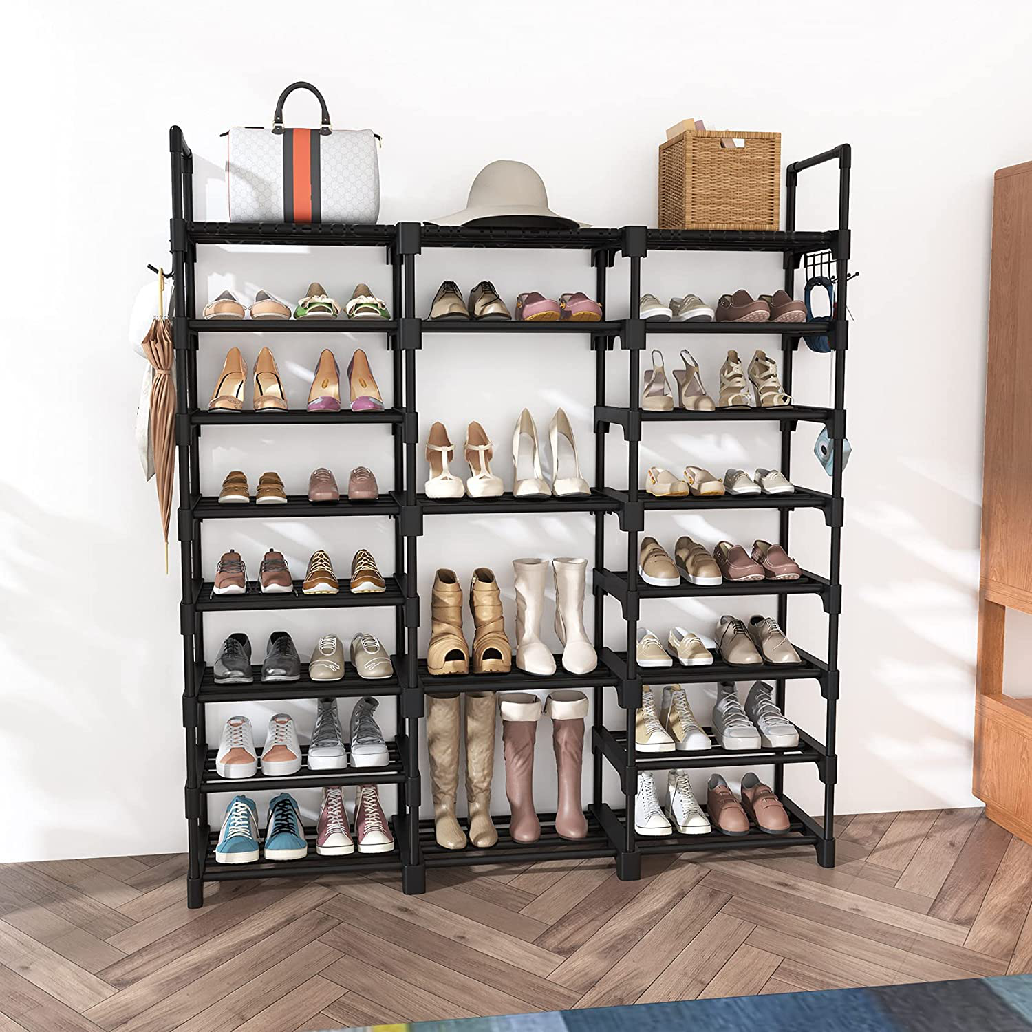 Shoe Rack Shoe Organizer 8 Tiers Shoe Rack for Entryway Holds 36-42 Pairs Shoe and Boots