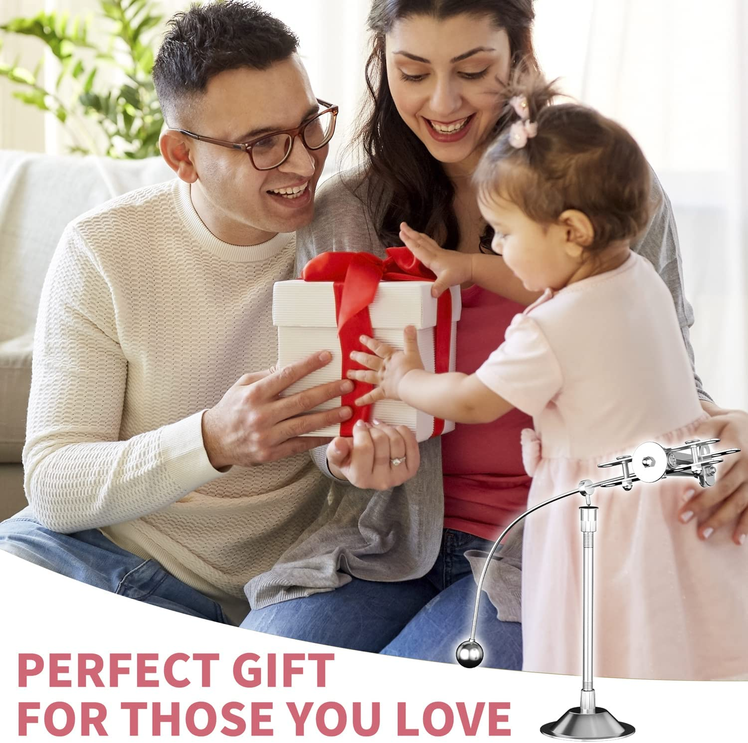 EKVILI Steel Balance Toy, Balanced Airplane, Decompressive Physics Toy, Office/Room/Desk Decor EKV-04