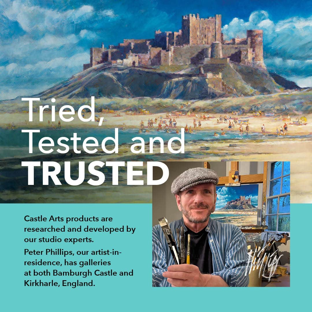 Castle Art Supplies Graphite Drawing Pencils and Sketch Set (40-Piece Kit), Complete Artist Kit Includes Charcoals, Pastels and Zippered Carry Case, Includes Rare Pop-Up Stand