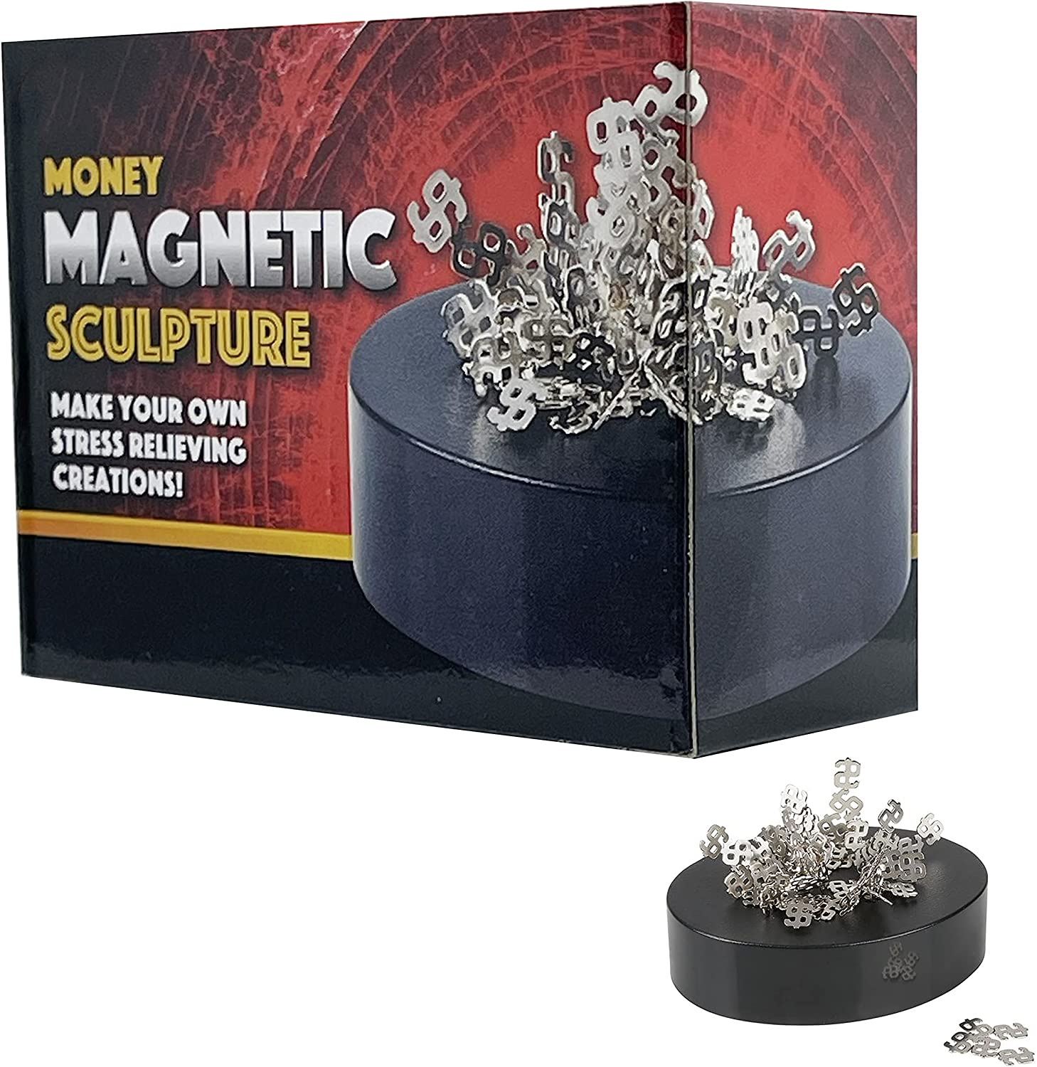 Magnetic Sculpture Building Blocks, Create Your Own Masterpiece, Development and Stress Relief, 3.5" Inch (Hex Nut)