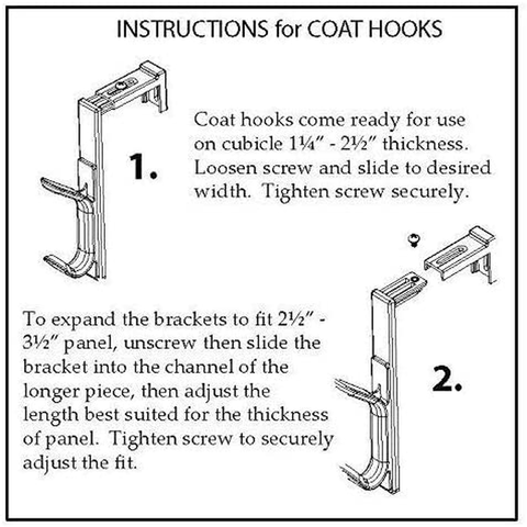 High Strength Cubicle Wall Hook (Standard Wall Hook 1 Pack)
