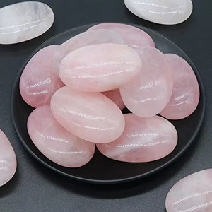 Chakra Self Love Healing Crystal Collection in Treasure Chest, 9 PCS 1 Large Rose Quartz Palm Stone 8 Chakra Tumbled Stones Guide Self-Love Affirmations the Sacred Gift,Self Worth,Spirituality