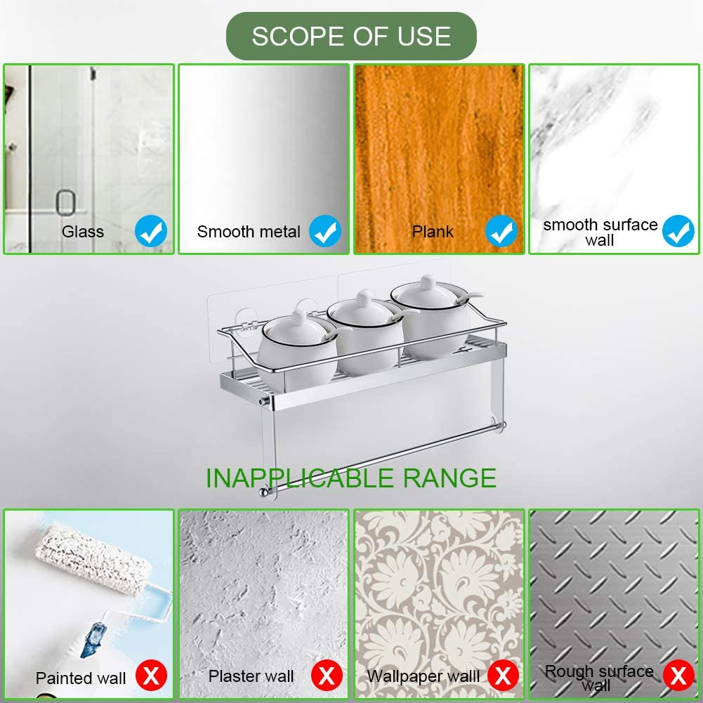 Wall Mounted Paper Towel Roll Rack Basket for Kitchen, Shower Bathroom Stainless Steel