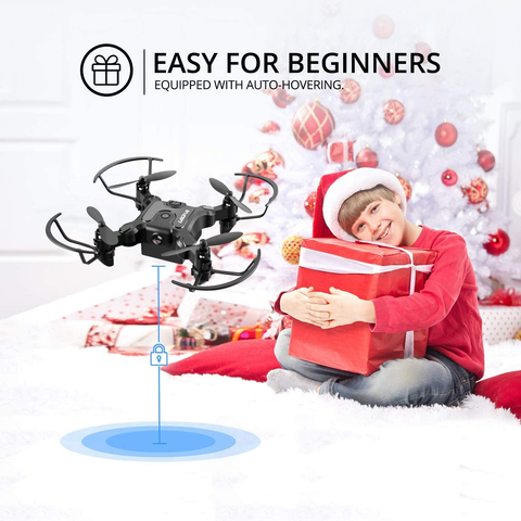Image of Foldable Mini Drone for Kids,V2 Nano Pocket RC Quadcopter for Beginners Toys Gift,With 3 Batteries,Altitude Hold, Headless Mode,3D Flips, One Key Return,3 Speed Modes,Easy Fly