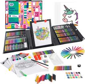 132-Piece Art Set, Inspiration Art Case Coloring Set, Deluxe Professional  Color Set, Art Kit Gift for Age 4-12, with Compact Portable Case