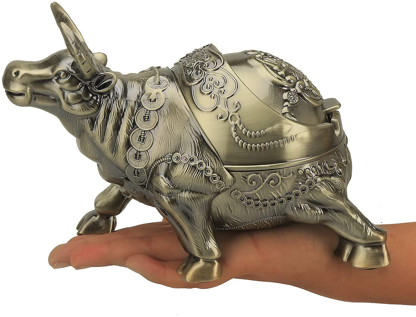 Vintage Windproof Bull Ashtray (Bronze Taurus)