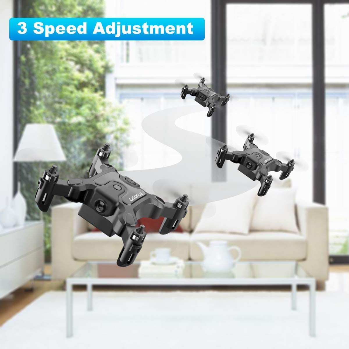 Foldable Mini Drone for Kids,V2 Nano Pocket RC Quadcopter for Beginners Toys Gift,With 3 Batteries,Altitude Hold, Headless Mode,3D Flips, One Key Return,3 Speed Modes,Easy Fly