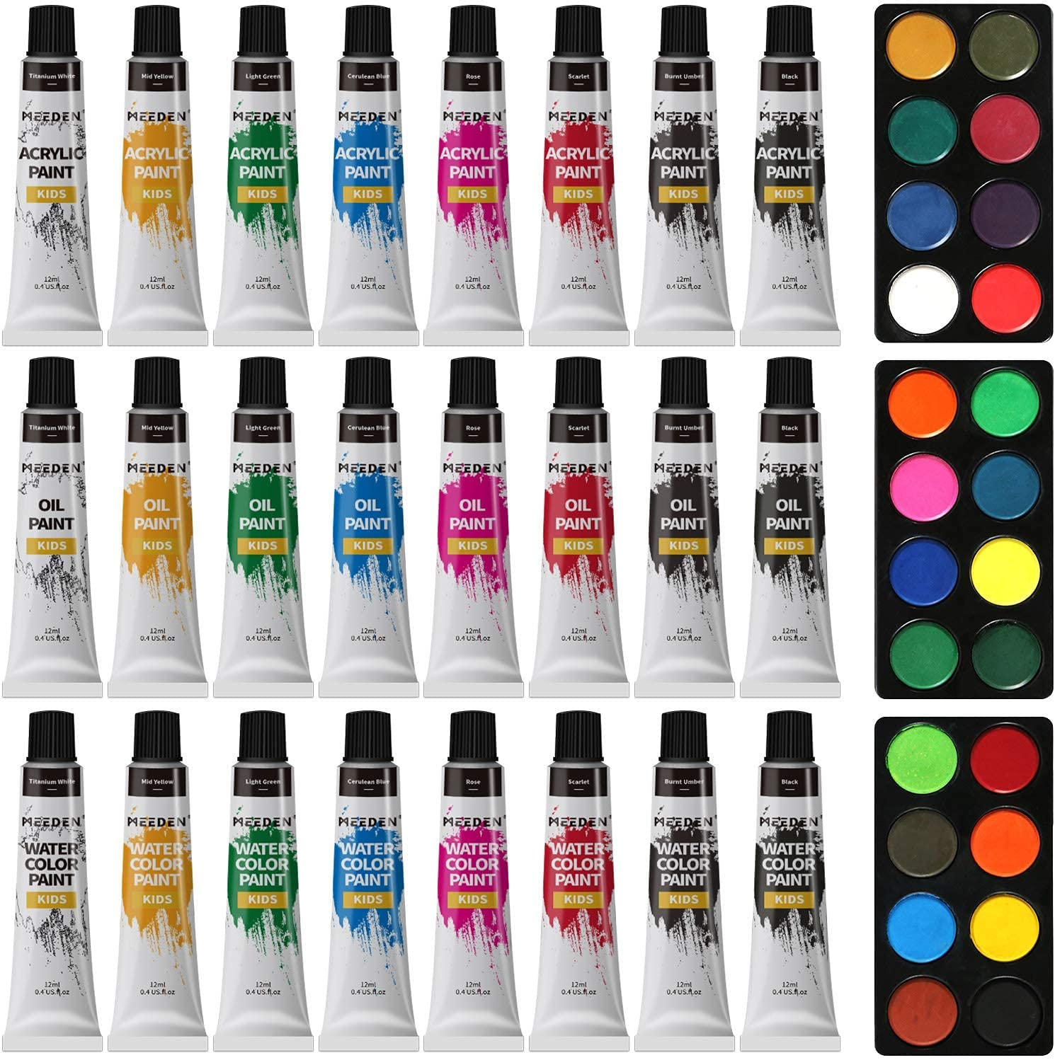 MEEDEN 215-Piece Mega Wooden Box Art Set, Deluxe Painting & Drawing Kit with All Paint Supplies for Kids, Beginners and Adults