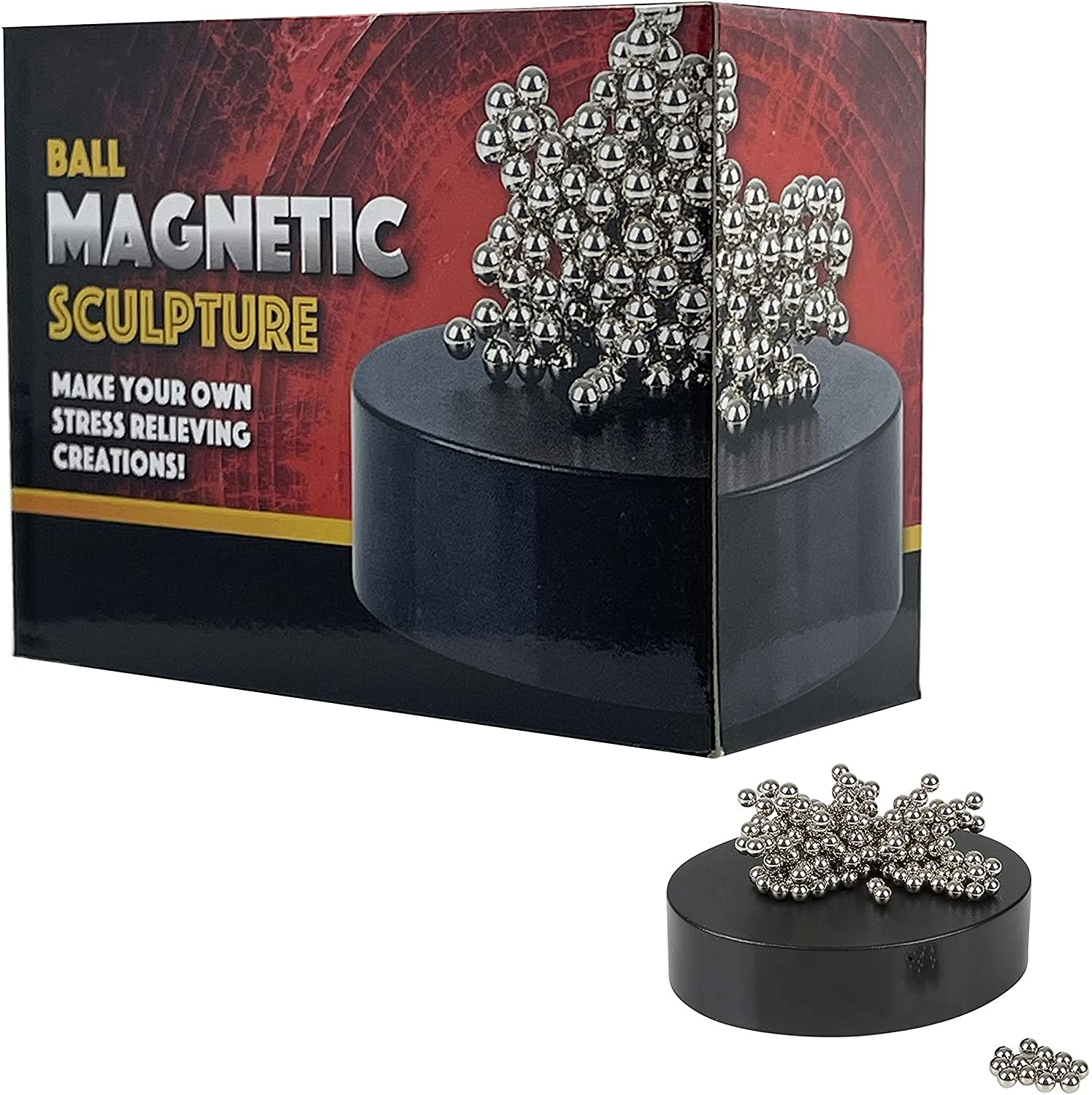 Magnetic Sculpture Building Blocks, Create Your Own Masterpiece, Development and Stress Relief, 3.5" Inch (Hex Nut)