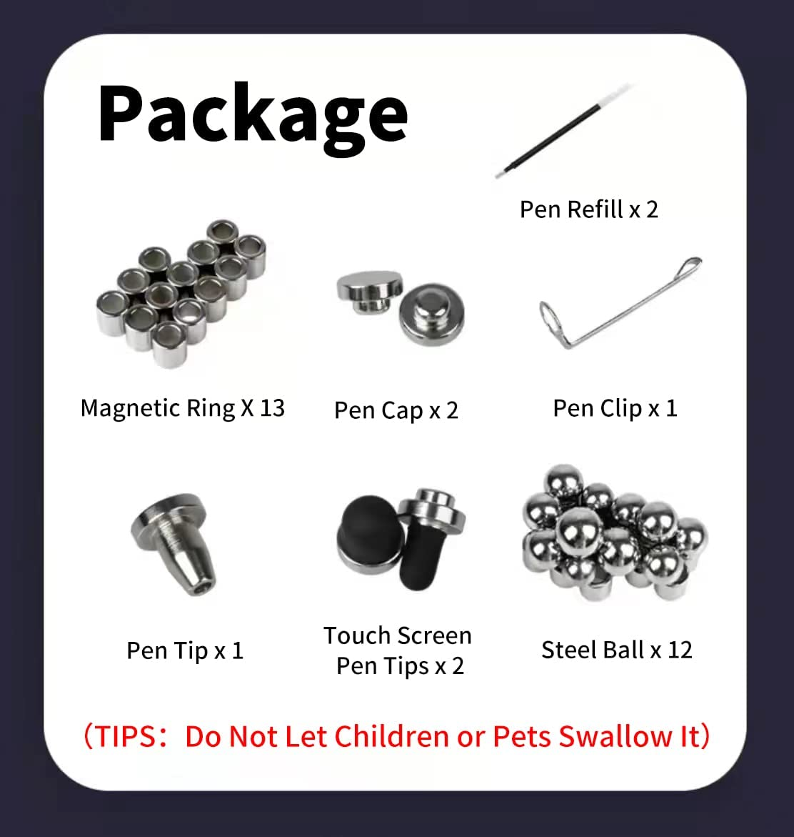 YAGIS-S Toy Pen, Decompression Magnetic Metal Pen, Multifunctional Deformable Magnet Writing Pen, Eliminate Pressure Fidget Toy Gift for Kids or Friends