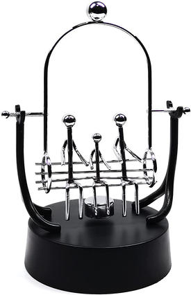 Sunnytech Steel Balance Robot with Memo Clip Toy Kinetic Art Balance Toy Balancing Decompressive Science Psychology Home Offic Decor Desk Decor Toy WJ278